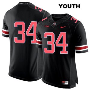 Youth NCAA Ohio State Buckeyes Owen Fankhauser #34 College Stitched No Name Authentic Nike Red Number Black Football Jersey DY20O22JX